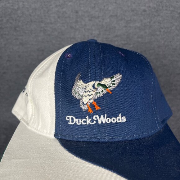 Cali-Fame Blue White Duck Woods Pro AM Adjustable Hat Cap Made in USA - Picture 3 of 11
